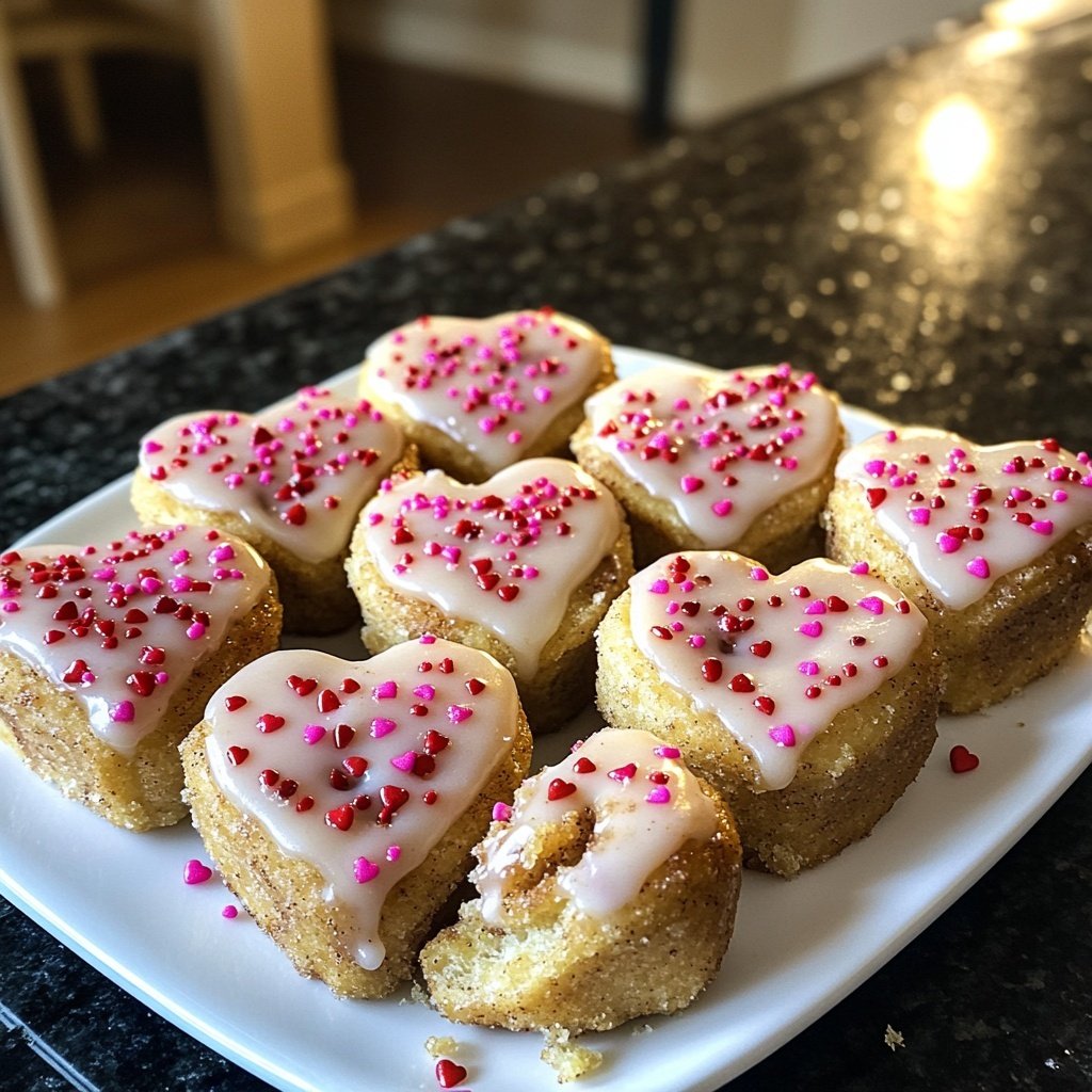 Valentine Breakfast Cinnamon Roll Bites