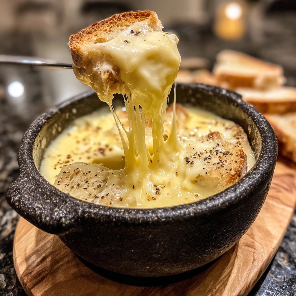 Fondue with Pepper Jack Cheese