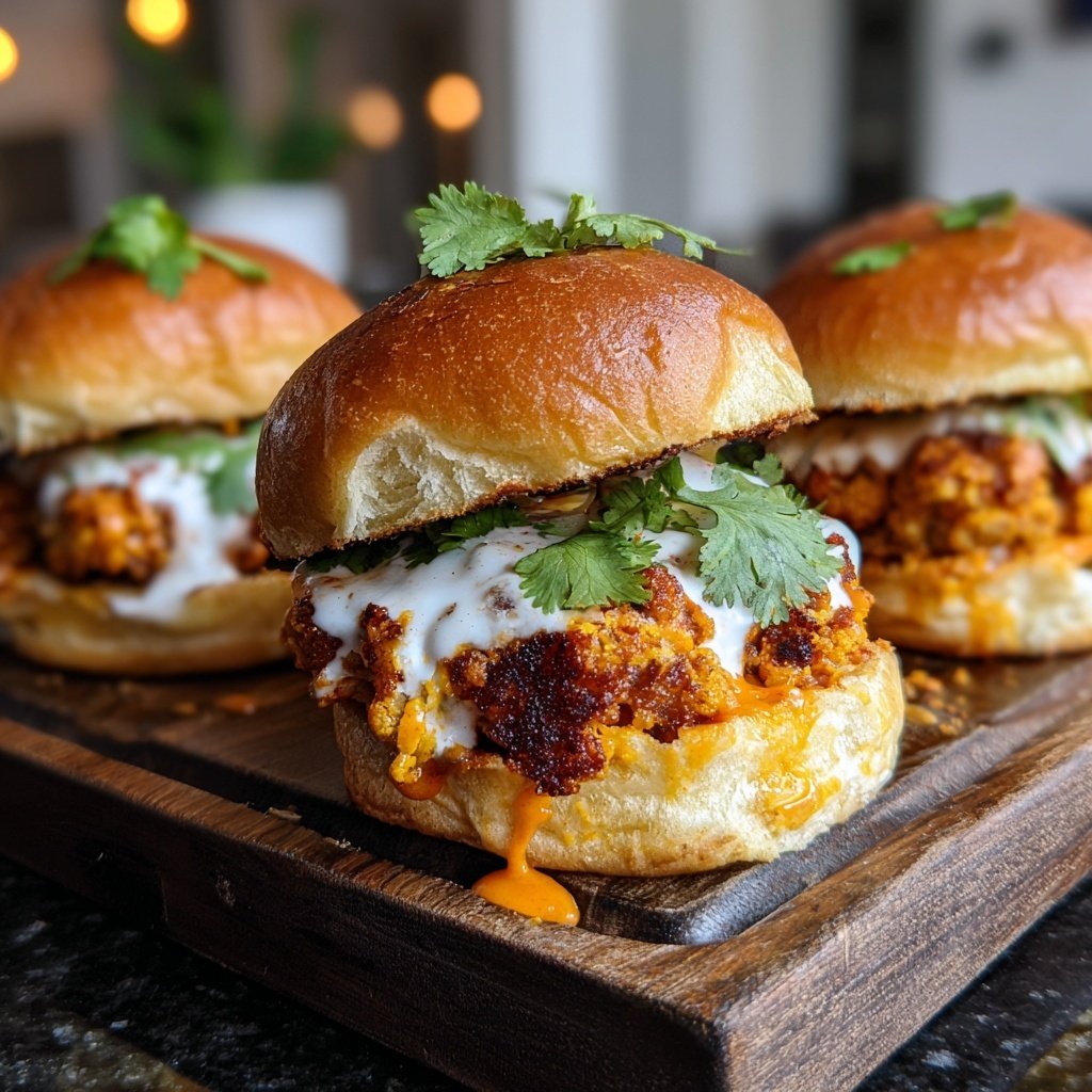 Sliders with Buffalo Cauliflower