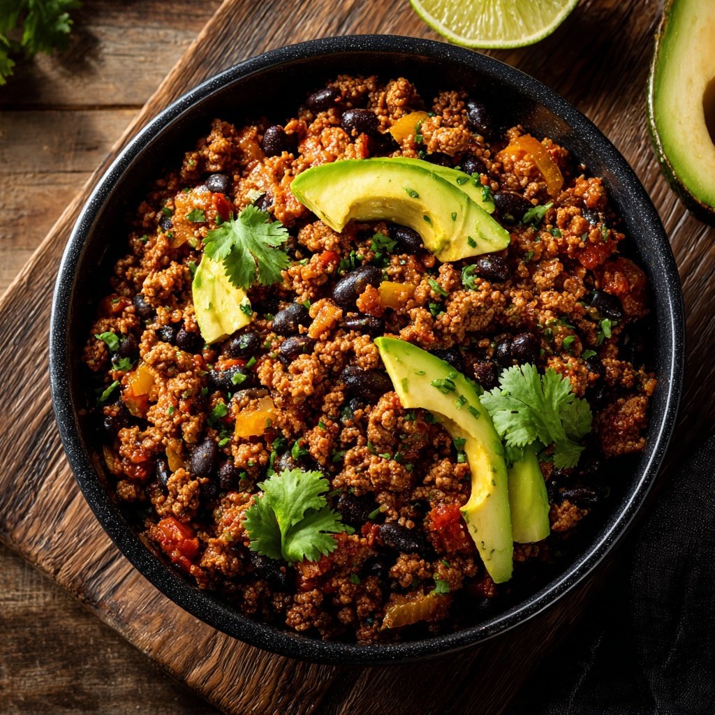 High Protein Beef Burrito Bowl