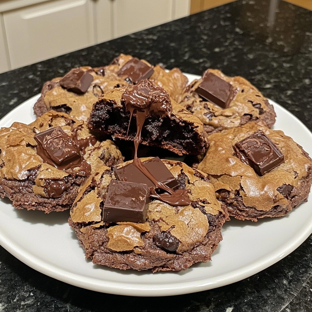 Fudgy Chocolate Brownie Cookies