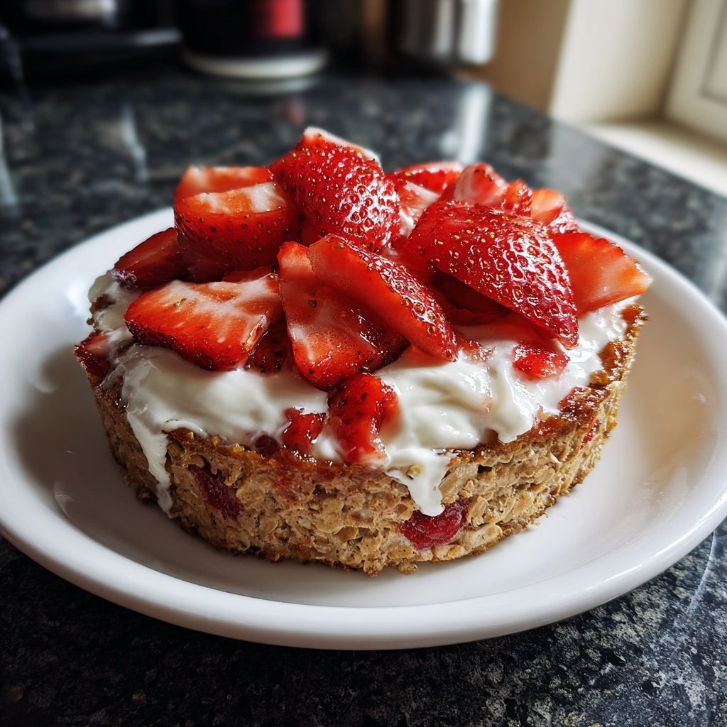Strawberry Oats With Cream Cheese