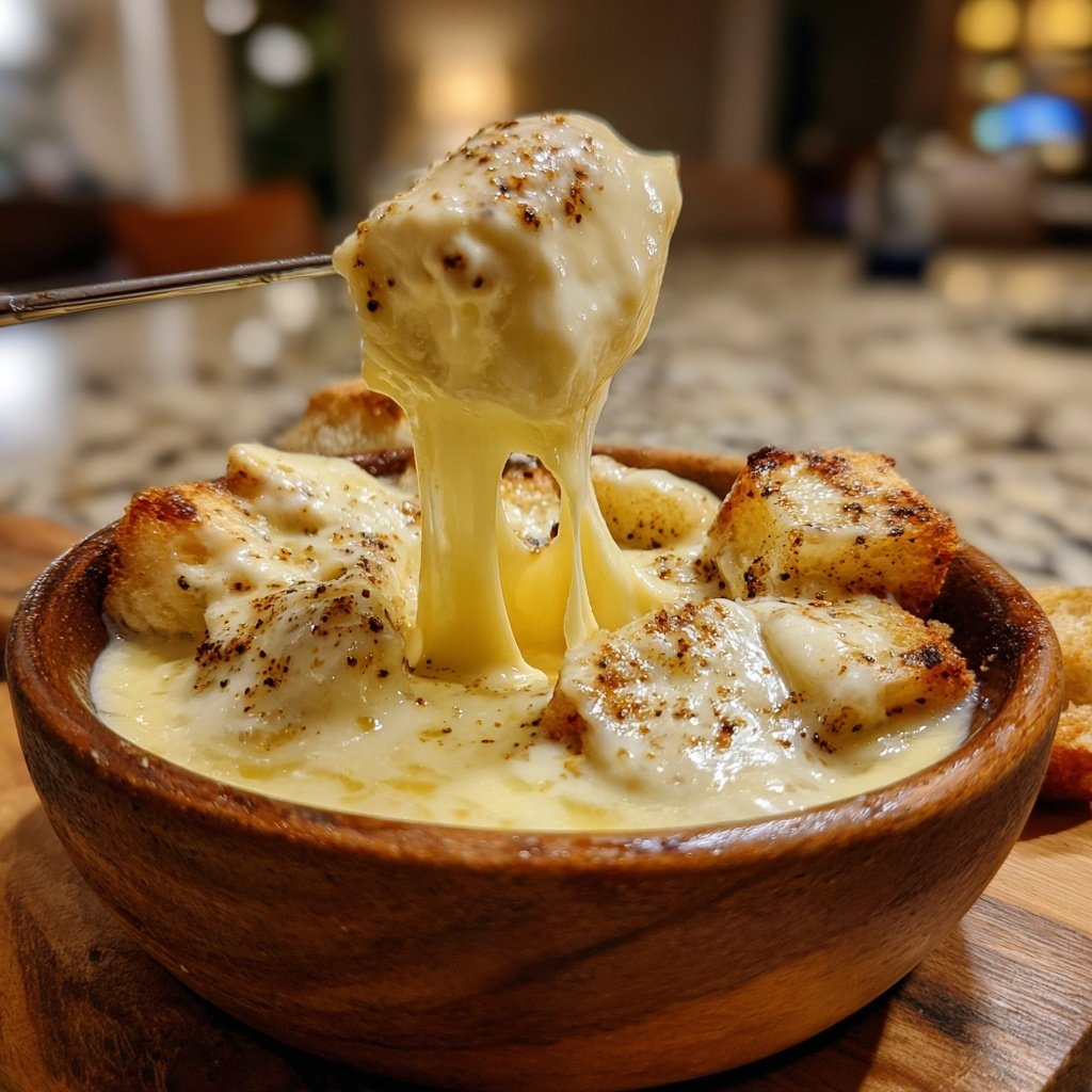 Fondue with Swiss Cheese and Kirsch