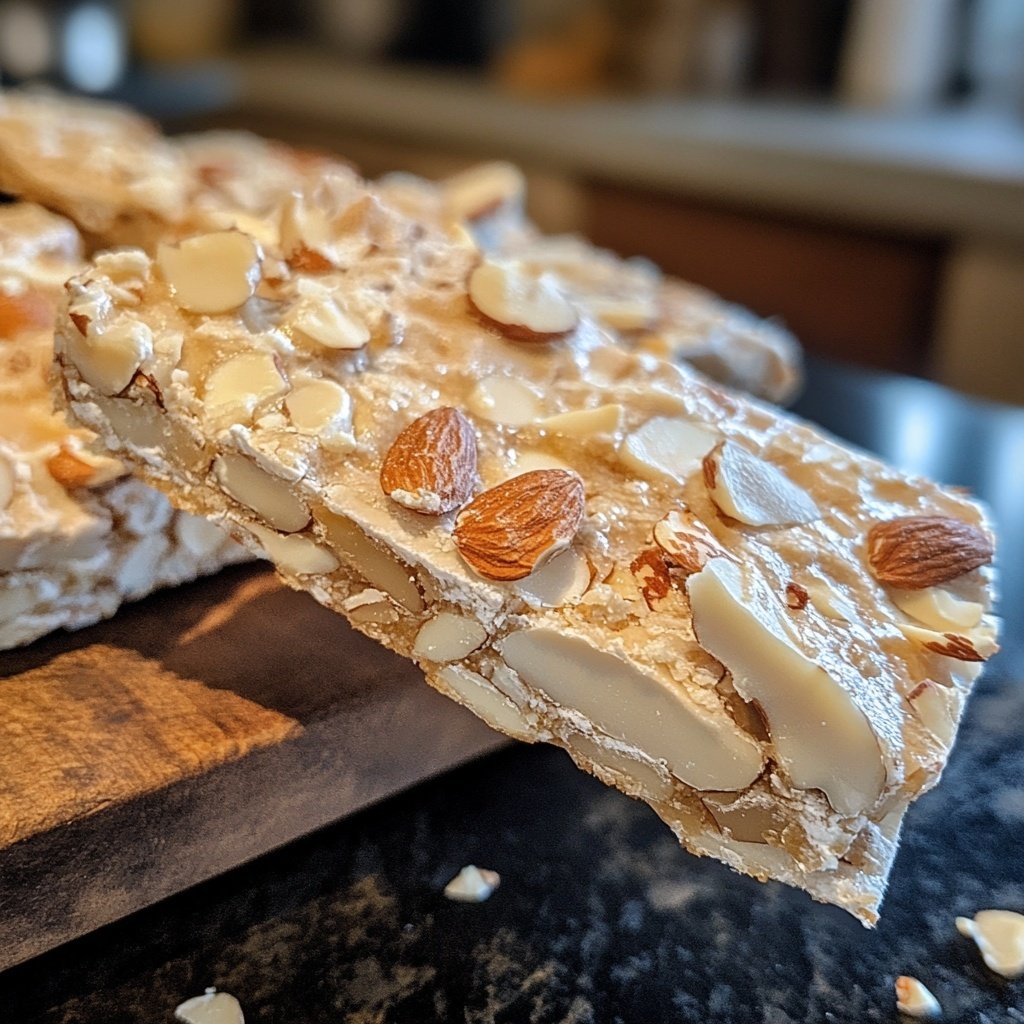 Traditional Italian Torrone Recipe (Soft Nougat with Nuts)