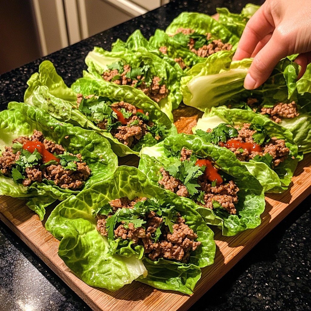 Ground Beef Lettuce Wraps