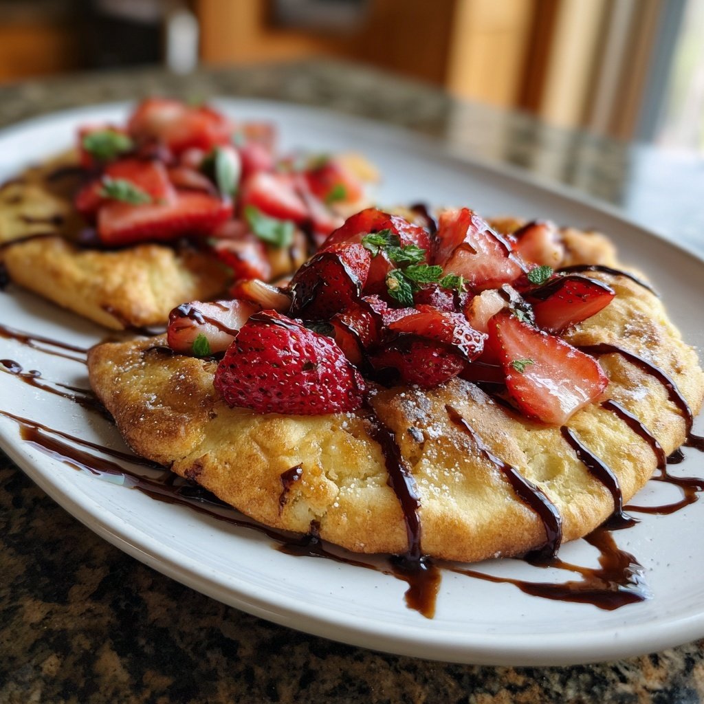 Flatbread with Strawberries and Balsamic