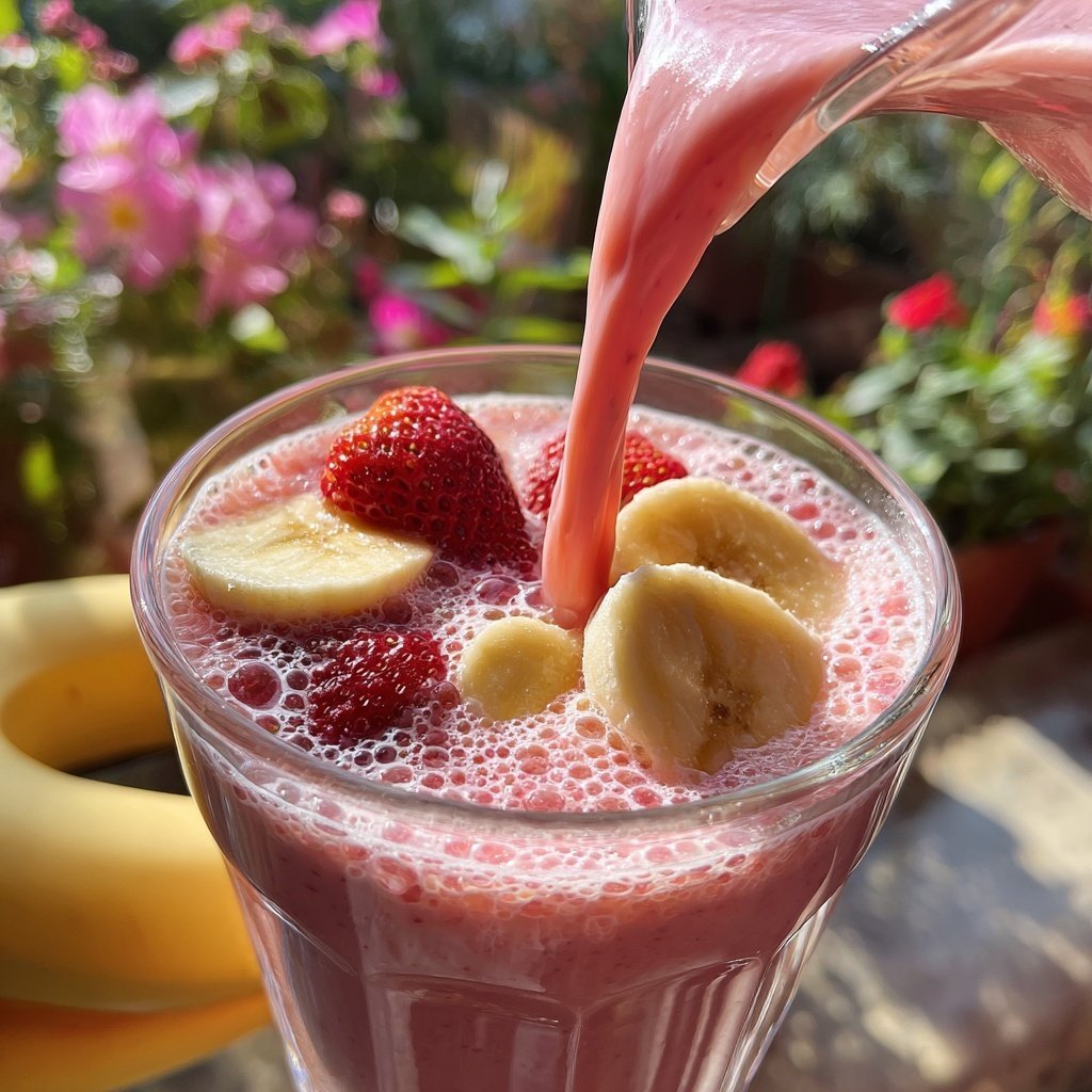 Fresh Strawberry Banana Smoothie
